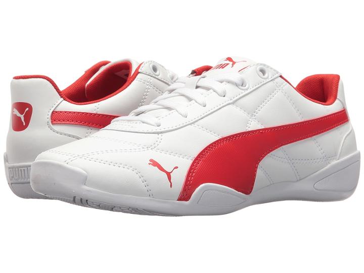 Puma Kids Tune Cat 3 (big Kid) (puma White/flame Scarlet) Boy's Shoes