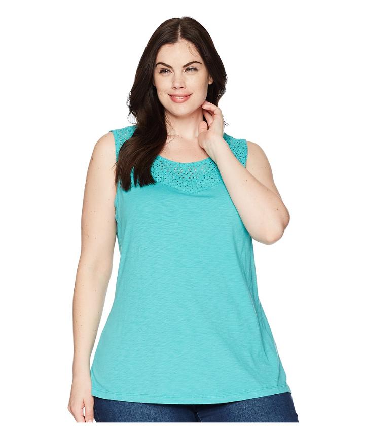 Aventura Clothing Plus Size Pilar Tank Top (baltic) Women's Sleeveless