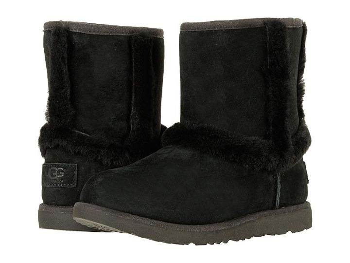 Ugg Kids Hadley Ii Waterproof (toddler/little Kid/big Kid) (black) Girls Shoes