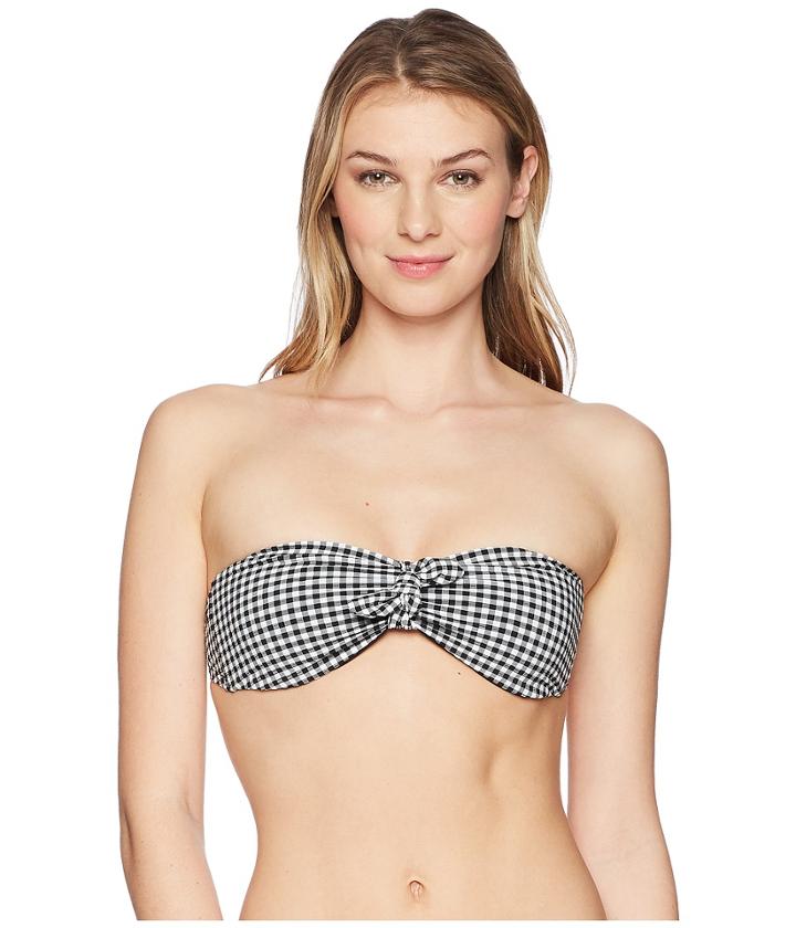 Billabong Surf Check Bandeau Top (black Pebble) Women's Swimwear