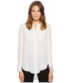 Equipment Split Cuff Essential Long Sleeve Shirt (bright White) Women's Long Sleeve Button Up