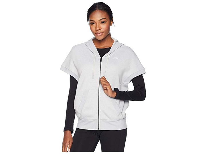The North Face Train N Logo Short Sleeve Sweatshirt (tnf Light Grey Heather) Women's Sweatshirt
