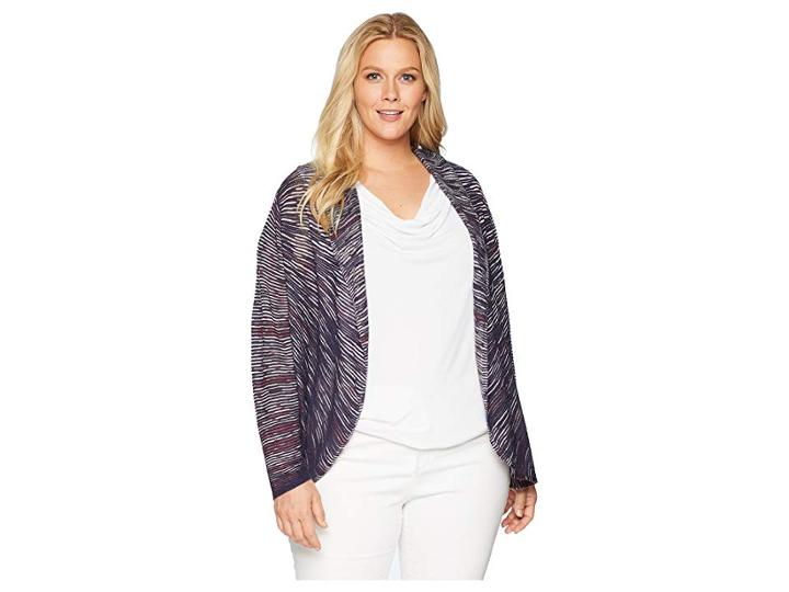Nic+zoe Plus Size Star Crossed Cardy (multi) Women's Sweater