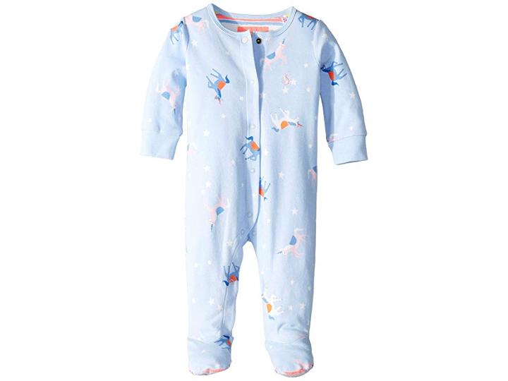 Joules Kids Razamataz One-piece (infant) (blue Unicorn/star) Girl's Jumpsuit & Rompers One Piece