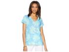 Lilly Pulitzer Etta Top (bennet Blue Tropic Like Its Hot) Women's T Shirt