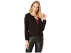 Juicy Couture Dome Stud Embellished Cardigan (pitch Black) Women's Sweater