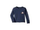 Vineyard Vines Kids Long Sleeve Slub Thanksgiving Turkey Tee (toddler/little Kids/big Kids) (blue Blazer) Girl's T Shirt