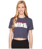 Nike Sportswear Archive Crop Tee (thunder Blue) Women's T Shirt
