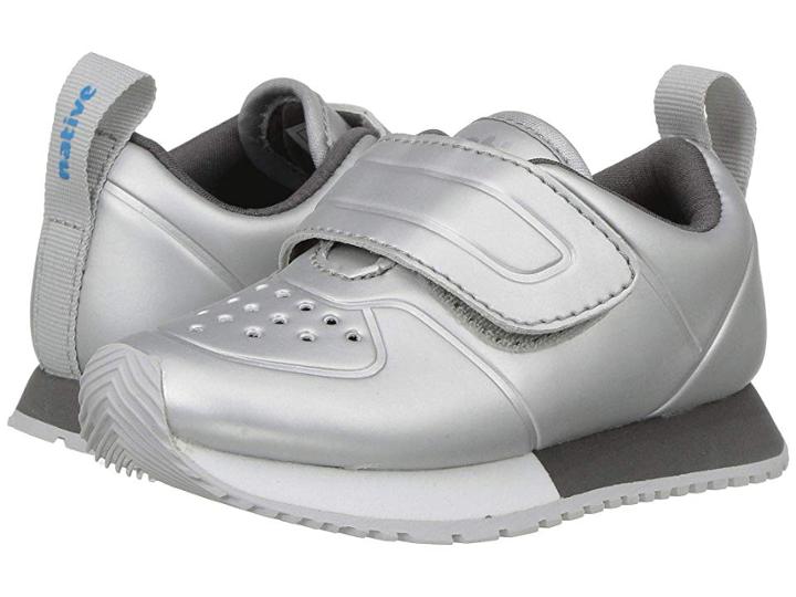 Native Kids Shoes Cornell Hl Metallic (toddler/little Kid) (silver Metallic/shell White/dublin Grey/mist Rubber) Girls Shoes