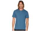 Joe's Jeans Wintz Short Sleeve Slub Henley (vintage Blue) Men's Clothing