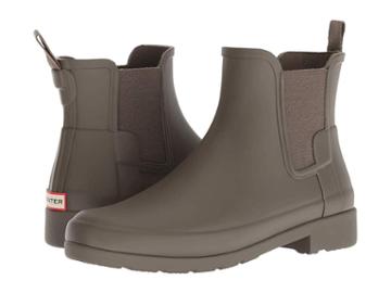 Hunter Original Refined Chelsea Boots (swamp Green) Women's Rain Boots