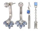 Guess 6-pair Mixed Earrings Set Including Studs And Drops (silver/blue/white Opal/crystal) Earring