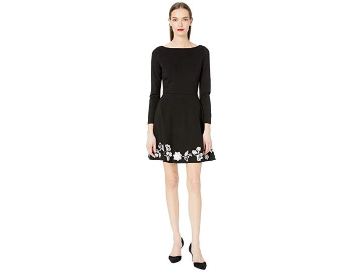 Kate Spade New York Broome Street Embroidered Ponte Dress (black) Women's Dress