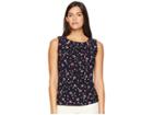 Tommy Hilfiger Ditsy Floral Bead Neck Knit (midnight/multi) Women's Clothing