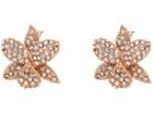 Nina Pave Small Orchid Earrings (rose Gold/silk Swarovski) Earring