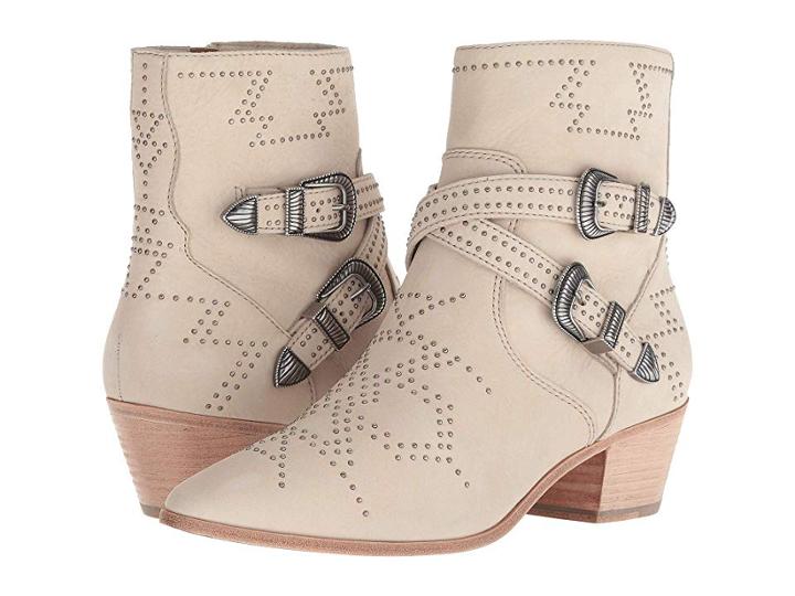Frye Ellen Deco Buckle Short (ivory) Women's Shoes