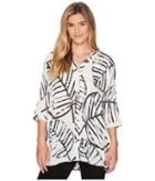 Nic+zoe Etched Leaves Top (sandshell) Women's Clothing