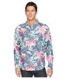 Tommy Bahama Loredo Gardens Linen Shirt (ocean Deep) Men's Clothing