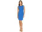 Adrianna Papell Scissor Hem Side Drape Dress (yves Blue) Women's Dress