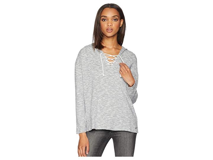 Roxy Discovery Arcade Knit V-neck Top (dress Blues) Women's Clothing