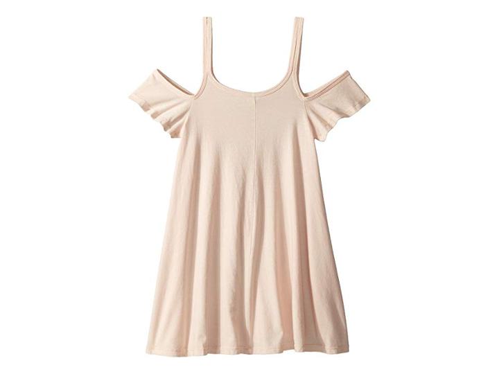 Maddie By Maddie Ziegler Knit Strappy Dress With Ruffle Sleeve (big Kids) (pink) Girl's Dress