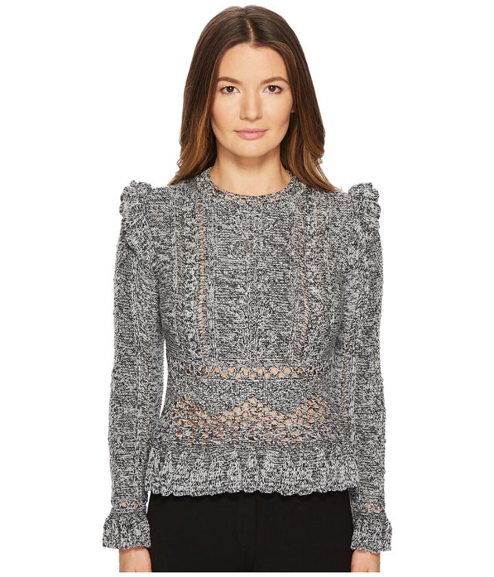 M Missoni Crochet Sweater (black) Women's Sweater