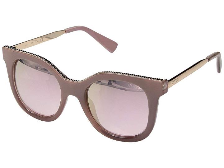 Guess Gf0351 (shiny Pink/bordeaux Mirror) Fashion Sunglasses