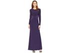 Adrianna Papell Long Jersey Dress (aubergine) Women's Dress