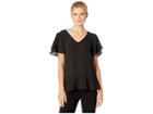 Michael Michael Kors Double Sleeve W/ Heat Stud Top (black) Women's Clothing