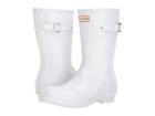 Hunter Original Short Gloss Rain Boots (white) Women's Rain Boots