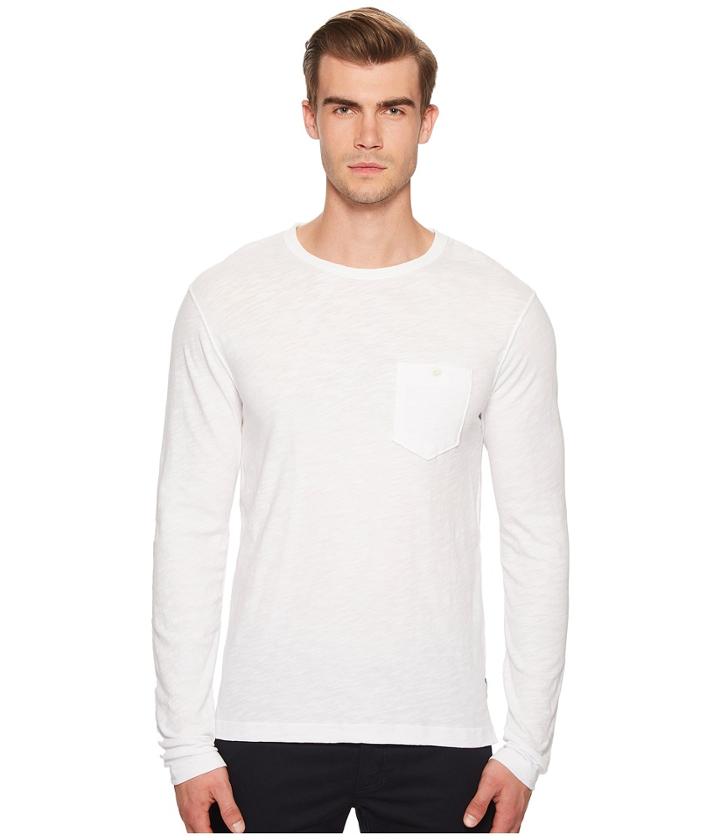 Todd Snyder Long Sleeve Pocket Tee (white) Men's T Shirt