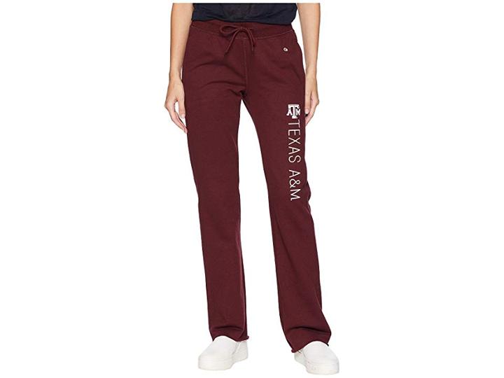 Champion College Texas Am Aggies University Fleece Open Bottom Pants (maroon) Women's Casual Pants