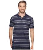 The North Face Short Sleeve Cool Canyon Polo (urban Navy Stripe) Men's Clothing