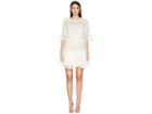 Ml Monique Lhuillier Lace Short Dress (white) Women's Dress