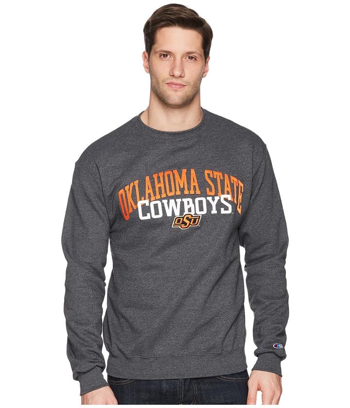 Champion College Oklahoma State Cowboys Eco(r) Powerblend(r) Crew (granite Heather) Men's Short Sleeve Pullover