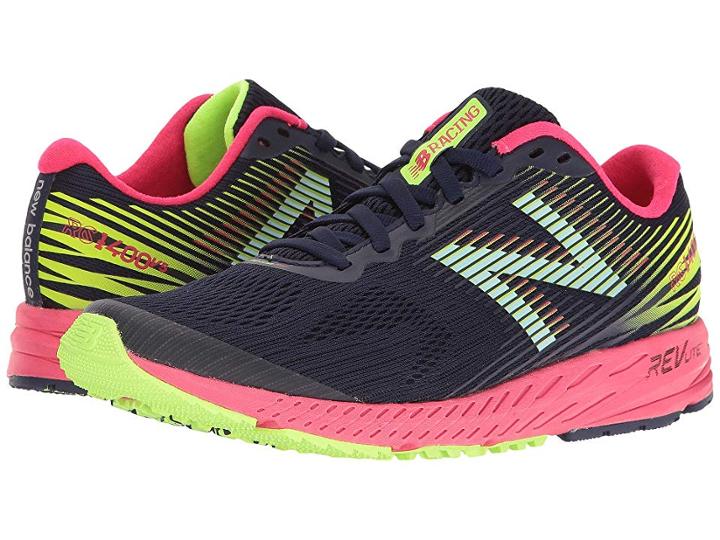 New Balance 1400v5 (dark Denim/bright Cherry/lime Glo) Women's Running Shoes