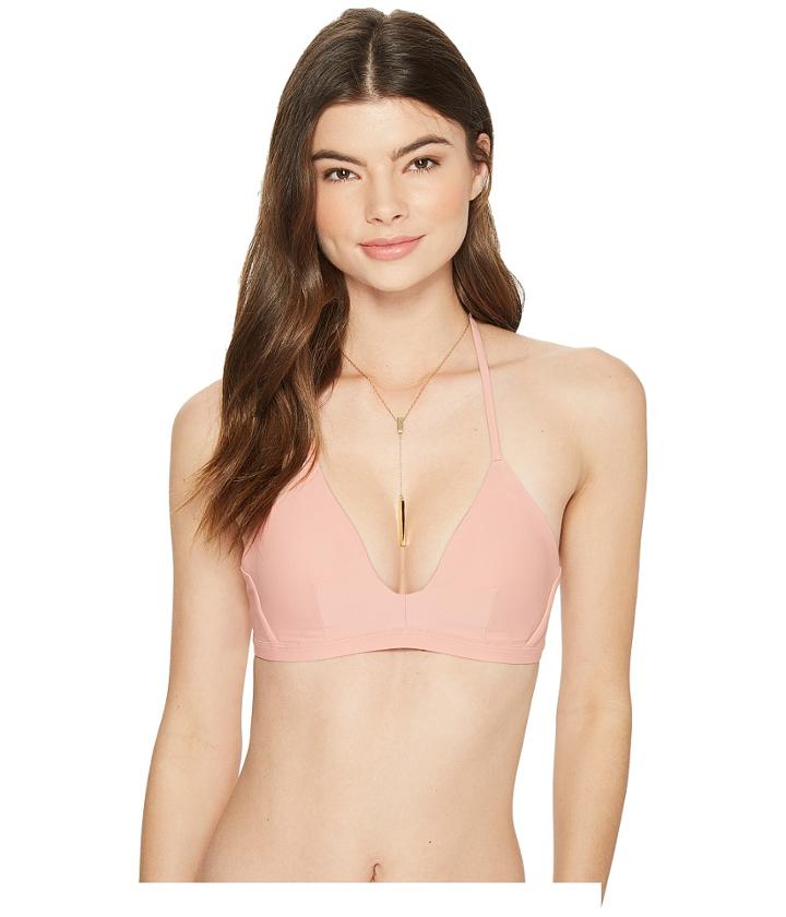 Hurley Quick Dry Surf Top (rust Pink) Women's Swimwear