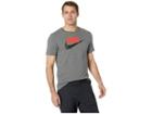 Nike Nsw Icon Futura Tee (charcoal Heather/habanero Red/black) Men's T Shirt
