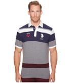 U.s. Polo Assn. Classic Fit Color Block Short Sleeve Pique Polo Shirt (campus Heather Grey) Men's Short Sleeve Pullover
