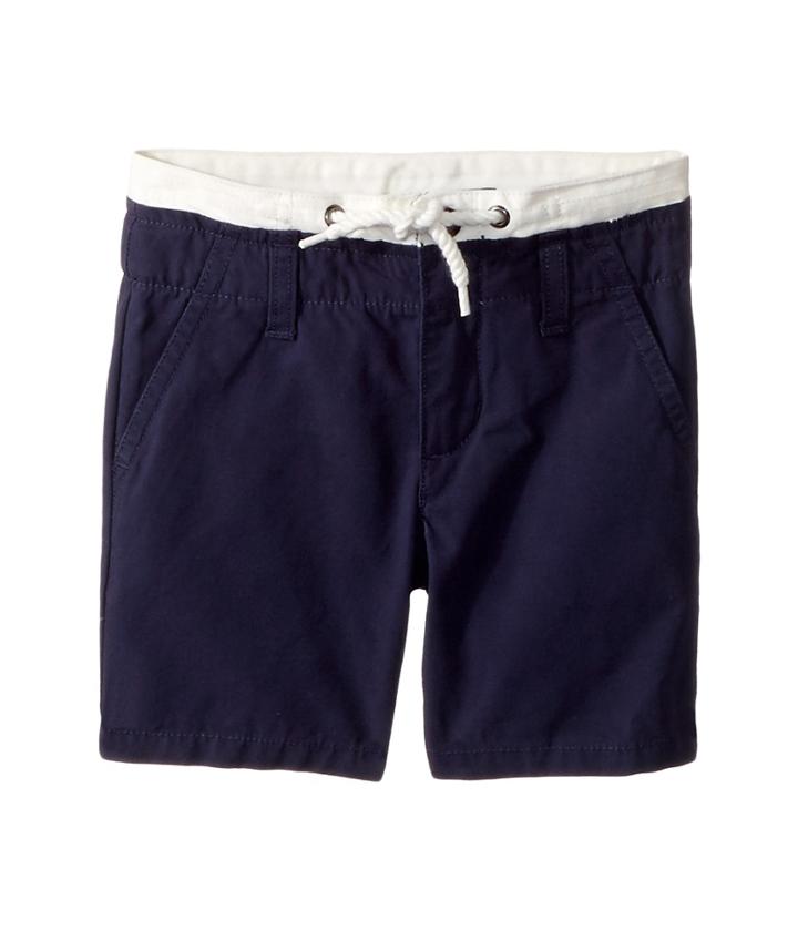 Janie And Jack Double Waistband Flat Front Shorts (toddler/little Kids/big Kids) (navy) Boy's Shorts