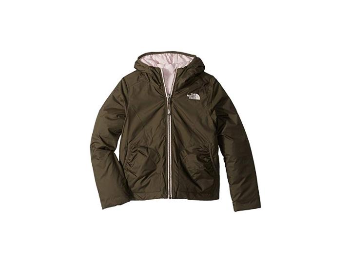 The North Face Kids Reversible Perrito Jacket (little Kids/big Kids) (new Taupe Green) Girl's Jacket