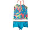 Nike Kids T-back Tankini Set (big Kids) (light Blue Fury) Girl's Swimwear Sets