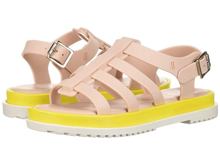 Mini Melissa Mel Flox Iii (little Kid) (pink/yellow) Girl's Shoes