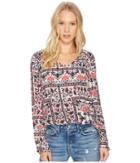 Roxy A Sky Full Of Stars Woven Top (marshmallow Square Flowers) Women's Clothing
