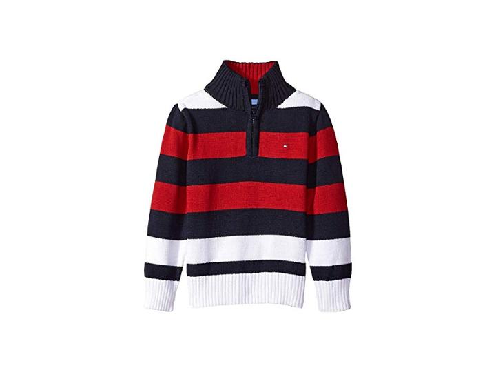 Tommy Hilfiger Kids Randy Sweater (toddler/little Kids) (scarlet Sage) Boy's Sweater