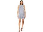 Nicole Miller Ruffle Dress (blue/white) Women's Dress