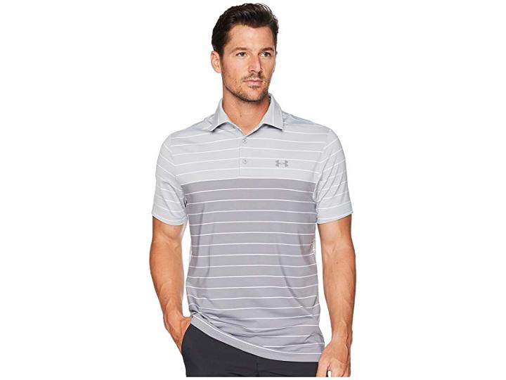 Under Armour Golf Ua Playoff Polo (overcast Gray/zinc Gray/zinc Gray) Men's Short Sleeve Knit