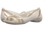 Crocs Isabella Huarache 2 Flat (oyster/cobblestone) Women's Flat Shoes