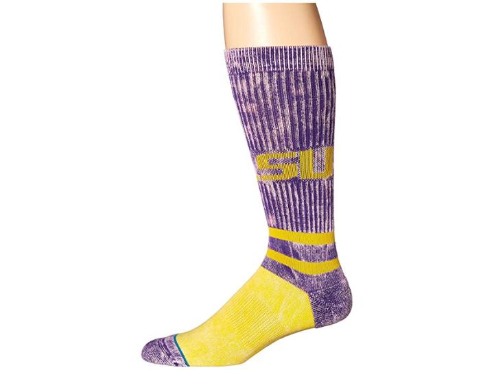 Stance Lsu Retro Wash (purple) Men's Crew Cut Socks Shoes
