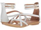 Born Mai Gladiator (white Embossed Full Grain Leather) Women's Sandals